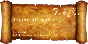 Theisz Árpád névjegykártya
